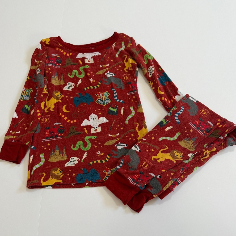 Little Sleepies Pajama Set Red Hogwarts 18-24 Months